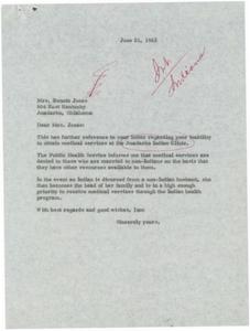 Correspondence Regarding Lack of Medical Services at Anadarko Indian Clinic, 1963-05-23
