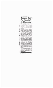 Budget Request for New Indian Hospital in Claremore, 1968-07-01