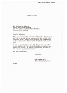 Commendations on Indian Health Division&#39;s Work in Oklahoma, 1967-02-28