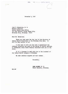Division of Indian Health Facilities in Oklahoma City Area: November 6, 1967, 1967-11-06