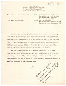 Indian Health Service Unit Directors Attend Management Institute in Oklahoma City, 1967-01-01 - 1967-12-31
