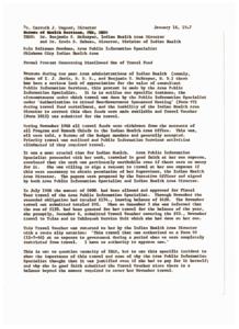 Formal Protest: Disallowed Use of Travel Fund by Area Public Information Specialist, 1967-01-16