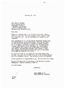 Expansion of Public Health Services in Talihina, Oklahoma, 1967-02-24