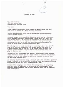 Letter of Appreciation and Updates from Carl Albert, M.C., 1967-10-30