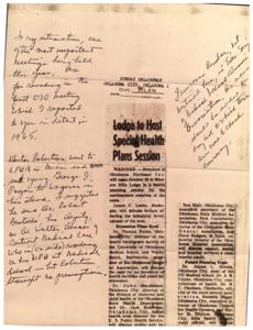 Health Planning Session for Northeastern Oklahoma, 1967-01-01 - 1967-12-31