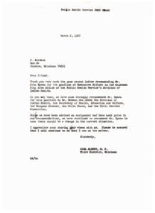 Concerns Regarding Executive Officer Appointment in Public Health Service, 1967-03-02