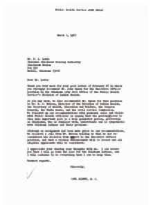 Recommendation for John Spaan as Executive Officer in Public Health Service&#39;s Division of Indian Health, 1967-02-28