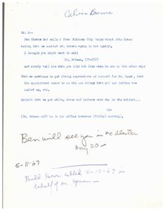 Urgent Recommendation for John Spaan&#39;s Appointment in Oklahoma City, 1967-01-01 - 1967-12-31