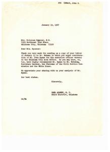 Recommendation for John H. Spaan as Executive Officer, 1967-01-10