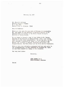 Recommendation for Mr. John Spaan for Executive Officer Position, 1967-02-13