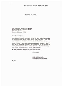 Correspondence Regarding Indian Health Services, 1967-01-10