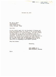 Update on Caney Indian Housing Project Status, 1967-07-18