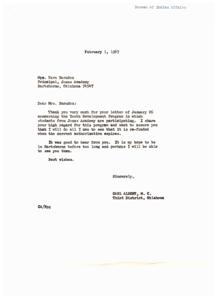 Supporting Youth Development: A Letter from the Bureau of Indian Affairs, 1967-01-01 - 1967-12-31