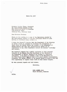 Resolution Against Proposed Transfer of Bureau of Indian Affairs, 1967-01-01