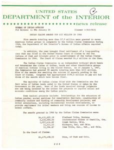 Indian Claims Commission Awards: A Look at 1966, 1967-01-01 - 1967-12-31