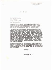 Equitable Distribution of Cheyenne and Arapaho Judgment Award, 1967-06-16