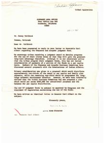 Cheyenne and Arapaho Judgment Fund Distribution Request, 1967-05-17