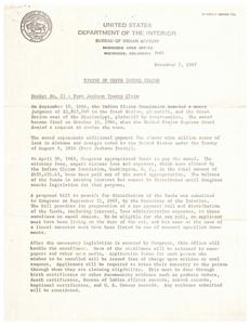 Status of Creek Tribal Claims: Updates from the Bureau of Indian Affairs, 1967-01-01 - 1967-12-31