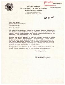 Extension of Medical Services for Ottawa County Indians, 1967-01-01 - 1967-12-31