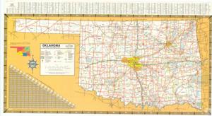 ["This is an official 1974 state highway map of Oklahoma, issued by the Dewey Department. The map includes regions such as Harper, Osage, Garfield, Roger Mills, Custer, Blaine, Okfuskee, Pittsburg, and Stephens."]