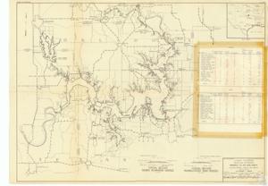 ["This is a detailed project documentation from the Corps of Engineers, U.S. Army. It pertains to a map of various locations, including Tishomingo, Colorado, Missouri, and others in the Tulsa district, with specific reference to areas like Lake Texoma, Lake Murray State Park, and more. The documentation also contains information about facilities available at several resort locations, including boat launches, picnic areas, toilets, and road conditions. It also includes detailed technical information about road surfaces, access roads, and engineering specifications from the Tulsa District, dating back to August 1956."]