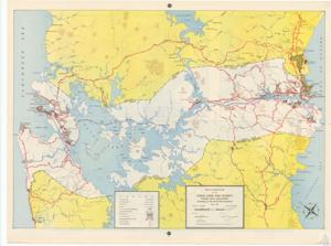 ["The document describes a detailed map of the Panama Canal Zone and its vicinity, prepared by the Department Engineer in July 1947. It includes various locations such as towns, villages, and military posts, as well as features like roads, railroads, and prominent heights. The map also provides information on surfaced and unsurfaced roads, tractor trails, built-up areas, and mileage between road junctions."]