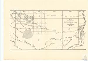 ["The document appears to be a detailed map or project documentation from the United States Department of the Interior, Bureau of Reclamation. It pertains to the Riverton Irrigation Project in Wyoming, specifically lands opened for entry under public notice no. 28. The map includes various geographical coordinates and landmarks such as Muddy Creek and Ocean Lake. It also references farm units, county roads, and canals. The document is labeled as Map no. 48-26 and is located in the Carl Albert Center, within Albert's Maps, Folder 4, Item 93."]