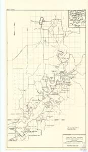 ["The document is a map or project documentation from the U.S. Army Corps of Engineers. It showcases various geographical locations and landmarks such as Pensacola, Markham Reservoir, Muskogee, and Tahlequah. It also highlights different camp sites, club sites, and public use areas. Some of the key features include the tentative relocation of county roads, wildlife conservation areas, and the Arkansas River Watershed. It appears to be part of a general development plan for Tenkiller Ferry Reservoir and was prepared to accompany a public hearing notice dated October 20, 1950."]