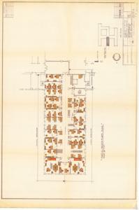 ["The document outlines a project related to the partial fourth floor plan of the House Office Building Annex, coordinated by the Architect of the Capitol, George M White. The project, dated August 4, 1975, includes aspects of natural resources, human resources management, and budgeting. No prints have been issued to date and the document also features a key plan and preliminary drawings. The scale used for the area shown in the drawing is 1/8 =110."]