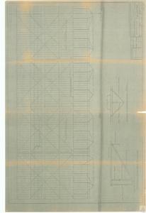 ["The document provides a detailed framing plan for both interior and exterior sidewalls, featuring elements such as angle bracing, rod bracing, sag roos, girts, and 78 200 bracing. It includes specific details and revisions for a LS Mailt Hangar project. This documentation is associated with the Cuckler Steel Span Company based in Monticello, Iowa and involves a person named Albert 139.10."]