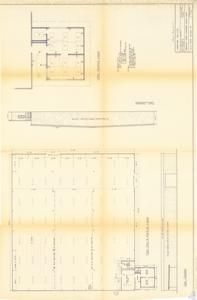 ["The document provides detailed information about a floor plan and electrical layout of a production facility, drawn up by Stoldt Builders Inc. It includes measurements, angles, and specifications for office spaces, a lunch room, rest areas, lighting fixtures, and doors. It also details the materials used such as 24-gage Steele roof and wall panels, and provides information on the main service switch, lighting panels, and various types of lighting used. The plan was approved on 2-20-67 under the drawing number 2-F20."]