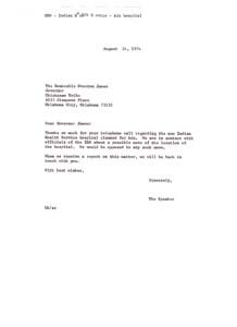 Correspondence Regarding the Construction of a New Indian Hospital at Ada, Oklahoma, 1974-07-18 - 1975-03-18