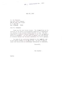 Correspondence Regarding the Appropriations Bill for the Proposed Indian Hospital at Ada, Oklahoma, 1975-06-24 - 1975-07-31