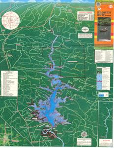 Broken Bow Reservoir Map, 1974