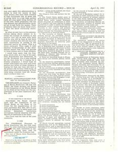 Supporting document from the &quot;Congressional Record - House&quot; regarding H.J. Res. 247 &amp; Amendment in the Nature of a Substitute