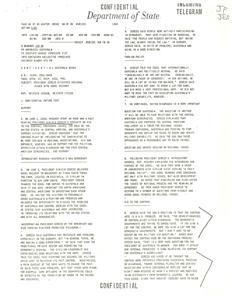 Incoming Telegram titled "Confidential Department of State"