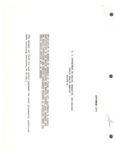 ["This text is a notification to members of Congress regarding the fiscal year 1975 allotments to schools participating in health professions and nursing student loan programs. It provides a breakdown of the amounts allocated to schools in regions 06 and 07, including specific amounts for schools in New Mexico and Oklahoma for programs in medicine, pharmacy, dentistry, osteopathy, and veterinary medicine."]
