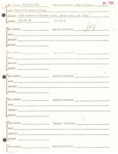 ["The text provides information about a grant awarded to Oscar Rose Junior College in Midwest City, OK for $90,000 as part of the Higher Education Act of 1965. The grant is for an Upward Bound/Veterans program to help low-income students succeed in education beyond high school. The program is scheduled to begin on July 1, 1974 and further information can be obtained from the Regional Contracting Officer in Dallas, Texas."]
