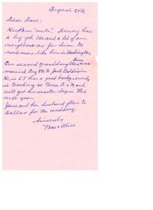 Family Update and Political Support: A Letter to Dave, 1973-01-01 - 1974-12-31