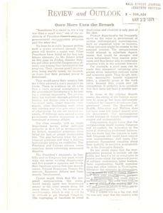 ["The text discusses President Nixon's proposed governmental reorganization program, which aims to create stronger and more independent departments to better serve the national interest. Congressmen are skeptical and resistant, fearing a loss of personal power and influence. The text argues that the reorganization is necessary to improve government efficiency and accountability, and calls on voters to pay attention to how their representatives handle the proposed changes. Ultimately, the text emphasizes the importance of returning to a more representative government and hopes that the country will successfully implement the reorganization despite the challenges it faces in Congress."]