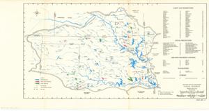 ["Arkansas and Red River Basins. 11.5 x 22. United States, Dept. of the Army, Tulsa District Corps of Engineers, 1976."]