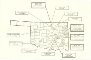 ["Map of Tribal Trust Land in Oklahoma. Dimensions: 22.5 x 34."]