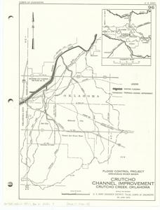 ["Crutcho Channel, Flood Control Project, Arkansas River Basin. 8 x 10.5. United States, Dept. of the Army, Tulsa District Corps of Engineers, 1970."]