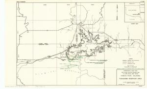 ["Tuskahoma Reservoir Area, Red River Below Denison Dam. 10.5 x 17. United States, Dept. of the Army, Tulsa District Corps of Engineers, 1967."]