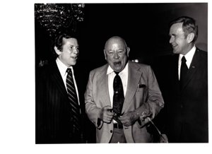 ["The image depicts Dewey Bartlett standing with Howard Baker and Martin Garber"]