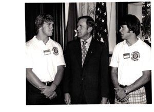 ["Dewey Bartlett sanding between Thomas Williams and Joe D. Davis, two American Legion Boys Nation members  - image 252"]