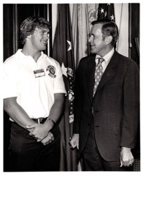 ["Dewey Bartlett sanding between Thomas Williams and Joe D. Davis, two American Legion Boys Nation members - image 253"]