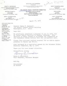 ["The letter from Senator Dewey F. Bartlett to Dr. Emery Johnson of the Indian Health Service in 1977 addresses concerns from Indian tribes in Oklahoma about the blood quantum requirement for Indian health care services. The Indian Health Service does not use blood quantum to determine eligibility, but tribes may use it to determine membership. The Inter-Tribal Council of the Five Civilized Tribes requested a lower blood quantum requirement for health care services, which the Indian Health Service is studying. The letter also discusses the need for changes in blood quantum requirements to be of general applicability, not just for health services. The Indian Health Service aims to provide quality care within fiscal limitations."]