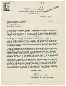 Public Buildings Act of 1945: Proposed Legislation and Report, 1945-01-01 - 1945-12-31