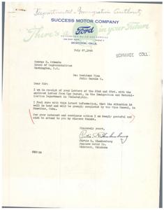 Immigration Visa Approval for Julio Garcia Cortes, 1946-07-22
